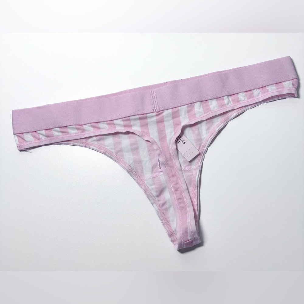 Victoria’s Secret Set of 6 Shine Logo Underwear Thongs Pink Black Size M NWT - Picture 11 of 13